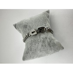 Gümüş Taşlı Ayarlanablir Bileklik